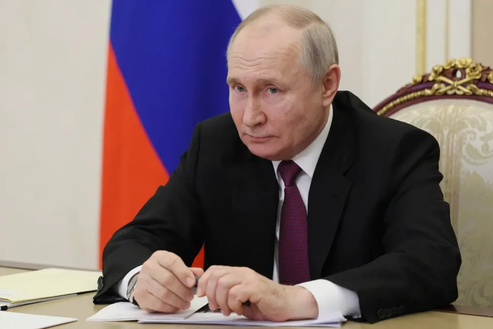 Tổng thống Nga Vladimir Putin tại Điện Kremlin vào ngày 1-6. Ảnh: SPUTNIK