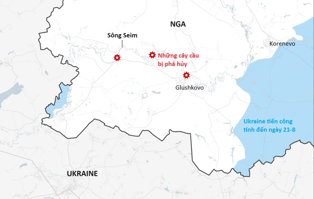 Ukraine, Nga trong cuộc tấn công tỉnh Kursk.