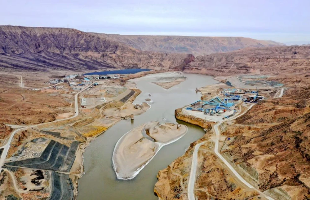 Đập Dương Khúc sẽ được xây dựng theo công nghệ in 3D và hoàn toàn bằng robot. Ảnh: WEIBO