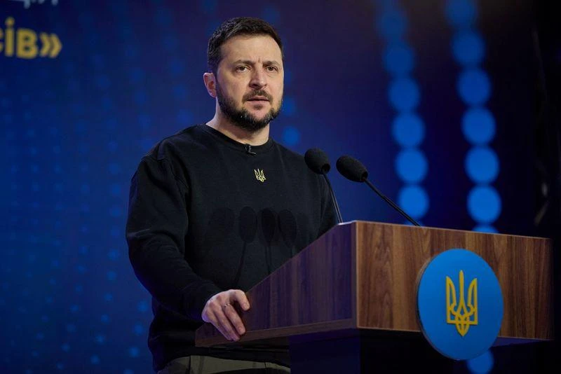 Tổng thống Ukraine - ông Volodymyr Zelensky. Ảnh: REUTERS Tổng thống Ukraine - ông Volodymyr Zelensky. Ảnh: REUTERS