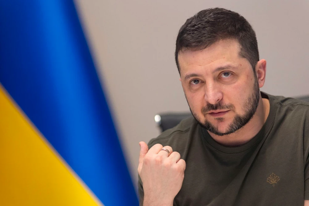 Tổng thống Ukraine - ông Volodymyr Zelensky. Ảnh: AP