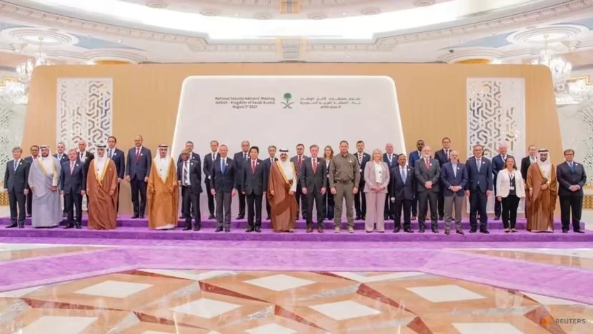 Đại diện từ hơn 40 quốc gia tham gia hội nghị hòa bình Ukraine tại Saudi Arabia trong 2 ngày 5-8 và 6-8 nhằm tìm giải pháp hoà bình Ukraine. Ảnh: REUTERS Đại diện từ hơn 40 quốc gia tham gia hội nghị hòa bình Ukraine tại Saudi Arabia trong 2 ngày 5-8 và 6-8 nhằm tìm giải pháp hoà bình Ukraine. Ảnh: REUTERS