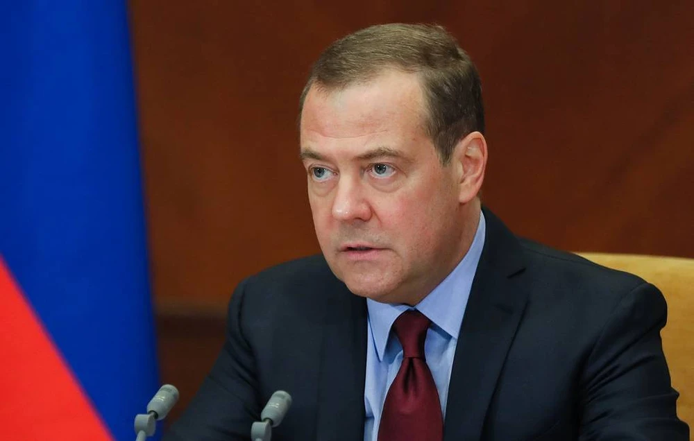 Phó Chủ tịch Hội đồng An ninh Nga Dmitry Medvedev. Ảnh: TASS