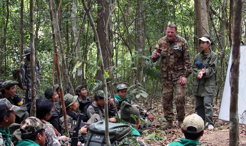 Huấn luyện kiểm lâm Thái-Lào tại Vườn quốc gia Khao Yai ở Thái Lan. Ảnh: USAID ASIA Huấn luyện kiểm lâm Thái-Lào tại Vườn quốc gia Khao Yai ở Thái Lan. Ảnh: USAID ASIA
