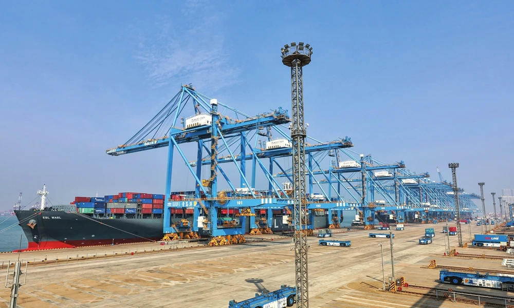 Quang cảnh cảng Thanh Đảo, tỉnh Sơn Đông, miền Đông Trung Quốc. Ảnh: Li Hao/GT