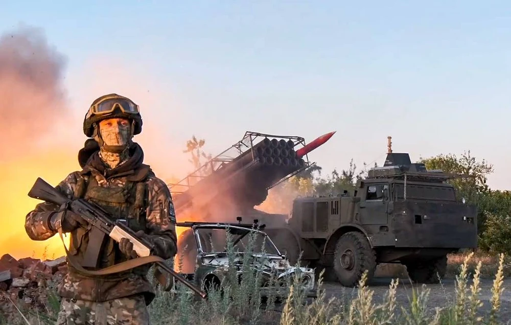 Binh sĩ Nga hoạt động trên chiến trường Ukraine. Ảnh: TASS