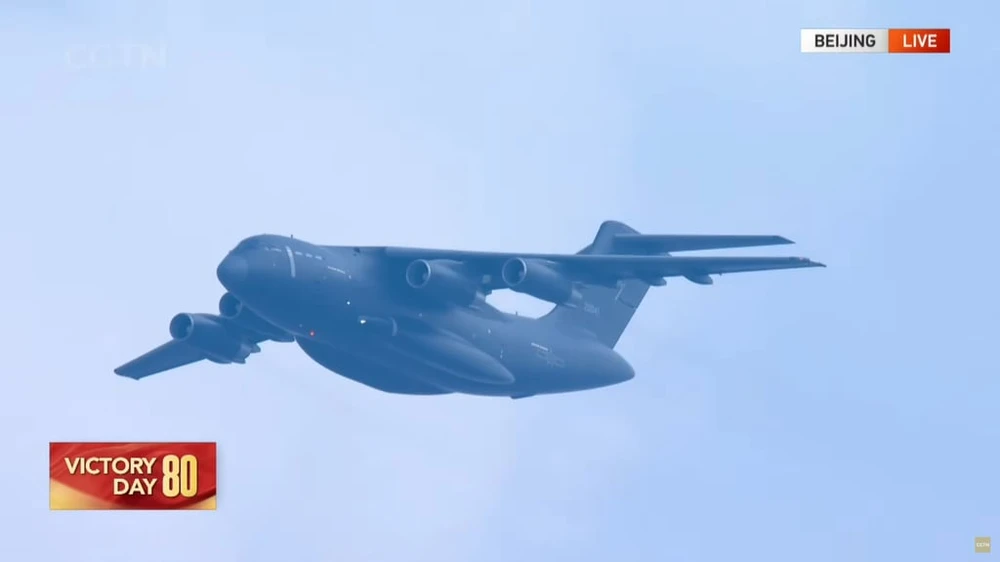 Máy bay vận tải là tài sản then chốt trong năng lực vận tải chiến lược của Quân đội Trung Quốc. Ảnh: CCTV