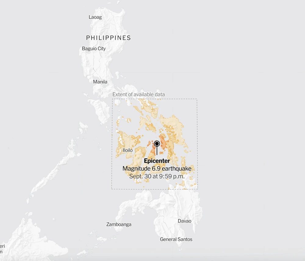 Động đất mạnh 6,9 độ richter