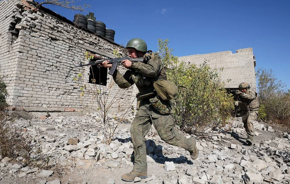 Binh sĩ Nga hoạt động trên chiến trường Ukraine. Ảnh: TASS