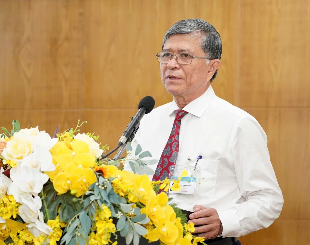 Ông Nguyễn Văn Hiếu, Giám đốc Sở GD&amp;ĐT TP.HCM chia sẻ tại sự kiện. Ảnh: THUẬN VĂN