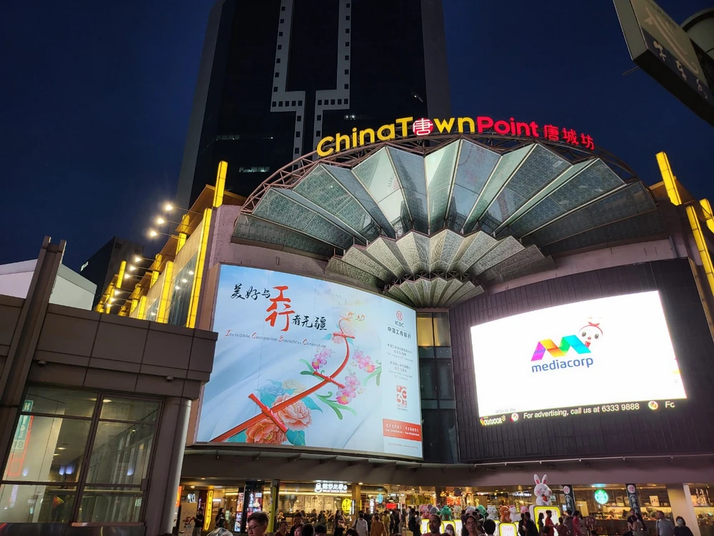 Một trung tâm thuơng mại tại khu Chinatown Singapore