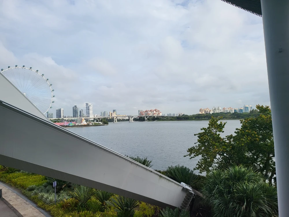 Kế bên khu vườn này là vịnh Marina của Singapore tạo nên khung cảnh rất thơ mộng và trong lành