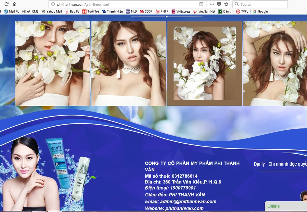 Công ty sản xuất mỹ phẩm của Phi Thanh Vân bị “soi” ảnh 1 Công ty sản xuất mỹ phẩm của Phi Thanh Vân bị “soi” ảnh 1