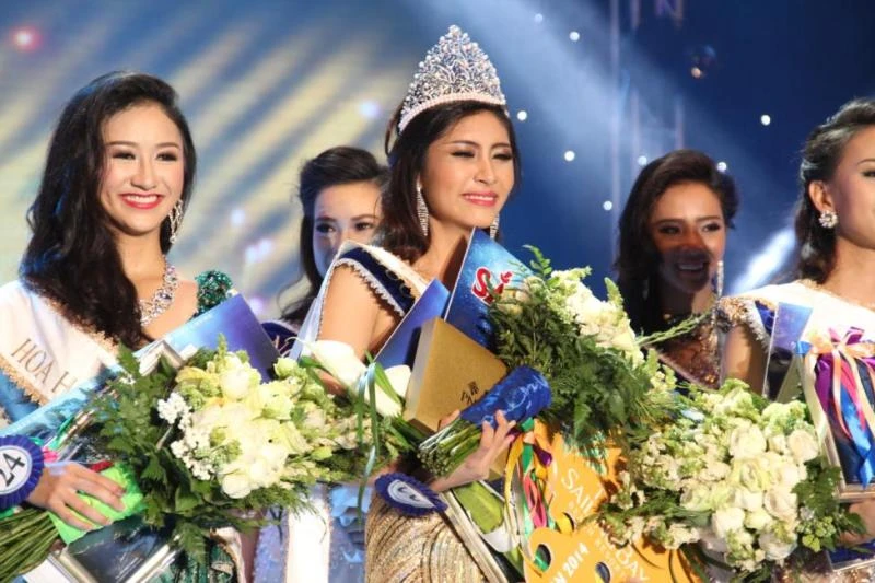 Vẻ đẹp của Hoa hậu đại dương Việt Nam 2014 ảnh 3