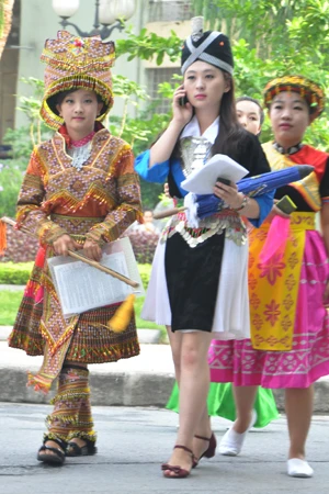 thí sinh, nữ sinh, xinh đẹp, thi nghệ thuật, văn hóa