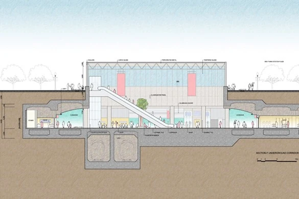 Hình ảnh nhà ga ngầm tuyến Metro số 1 ở Sài Gòn