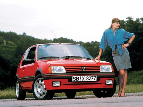 Cải tiến từ dòng xe Peugeot 104, Hãng Peugeot cho ra mắt dòng 205 GTi năm 1983. Ngay trong năm này, Peugeot 205 GTi đã được đánh giá là "Chiếc xe của năm" ở châu Âu do báo What Car? bình chọn