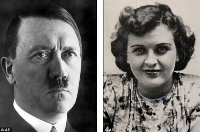 Trùm phát xít Hitler trong ảnh chân dung chính thức của y năm 1937, và bạn gái Eva Braun. Cô trở thành vợ của Hitler chỉ trong một ngày. Ảnh: AP