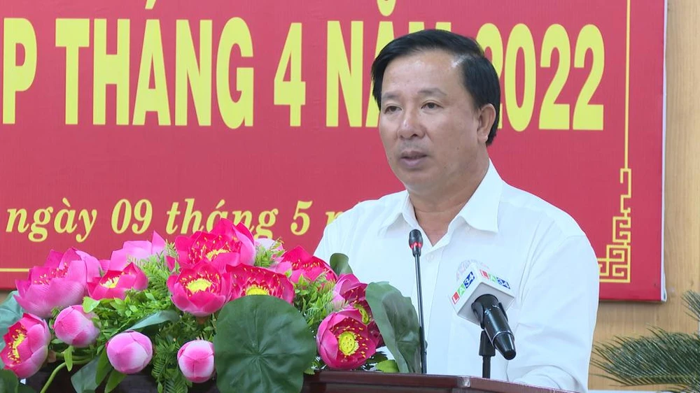 Chủ tịch UBND tỉnh - Nguyễn Văn Út phát biểu tại hội nghị