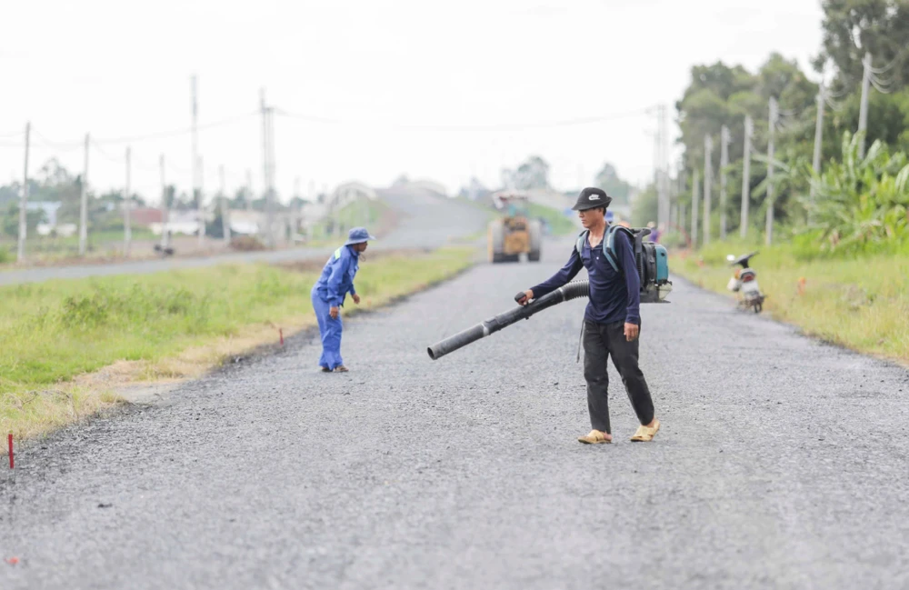 Công trình Vành đai TP. Tân An được đẩy nhanh tiến độ thi công