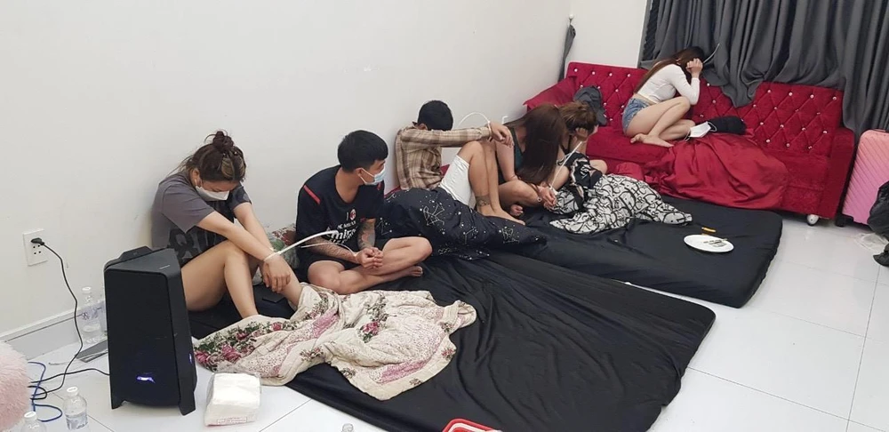 Các đối tượng khi bị phát hiện khi đang sử dụng trái phép chất ma túy