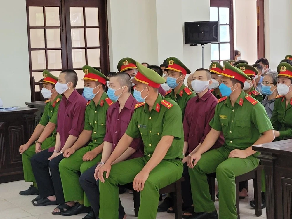 Các bị cáo tại phiên tòa