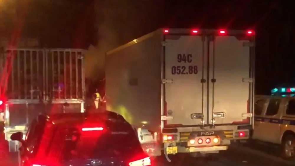 Hiện trường vụ tai nạn. Ảnh: ĐỨC THỊNH