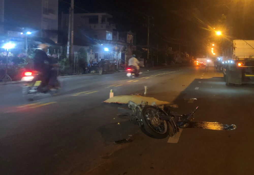 Hiện trường vụ tai nạn giao thông. Ảnh : HD