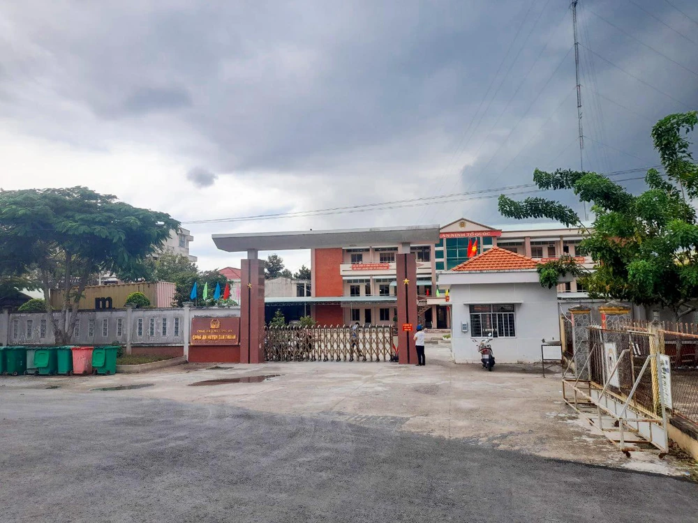 Trụ sở Công an huyện Tân Thạnh. Ảnh: HD