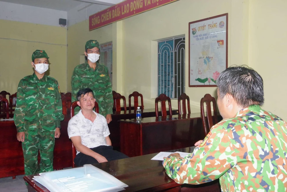 Nguyễn Văn Cường tại cơ quan Bộ đội Biên phòng. Ảnh: CTV