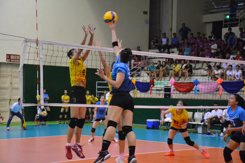 Các cô gái áo xanh VTV Bình Điền Long An đã thi đấu xuất sắc trong trận chung kết. Ảnh: HD