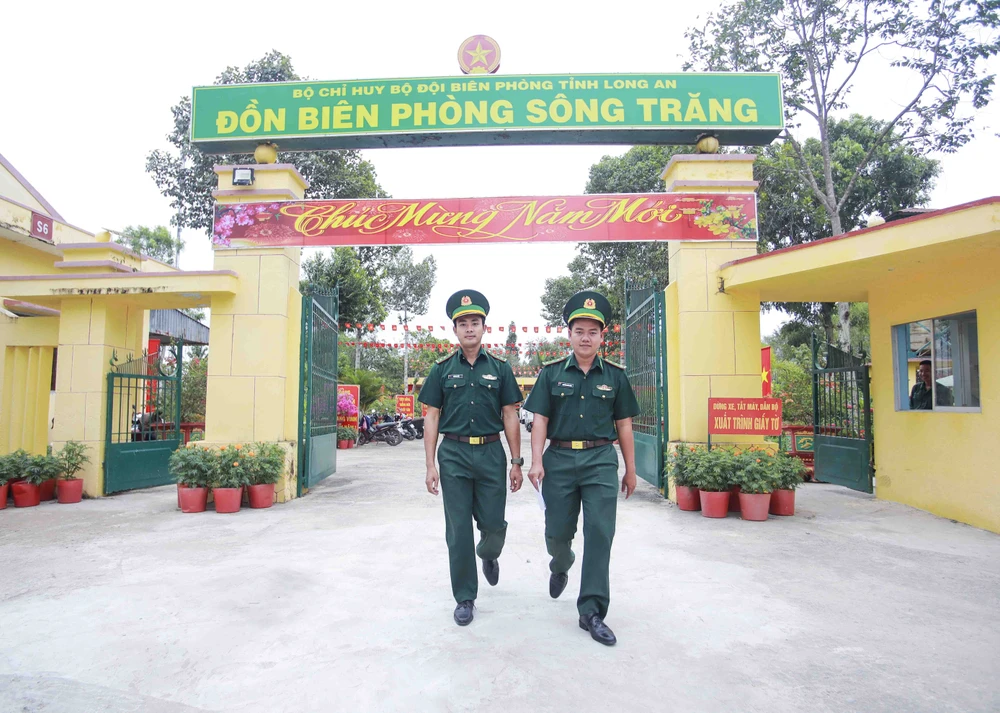 Xuân về ở Đồn biên phòng Sông Trăng. Ảnh: HUỲNH DU