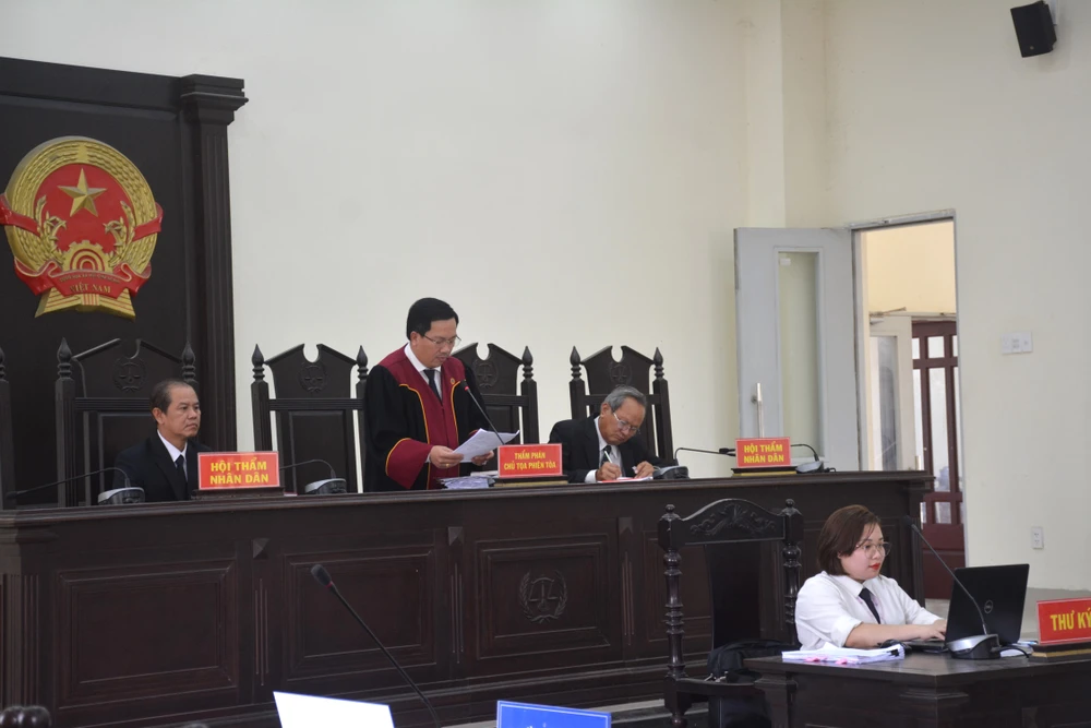 Phiên toà xét xử bị cáo Ngô Anh Tuấn. Ảnh: HD