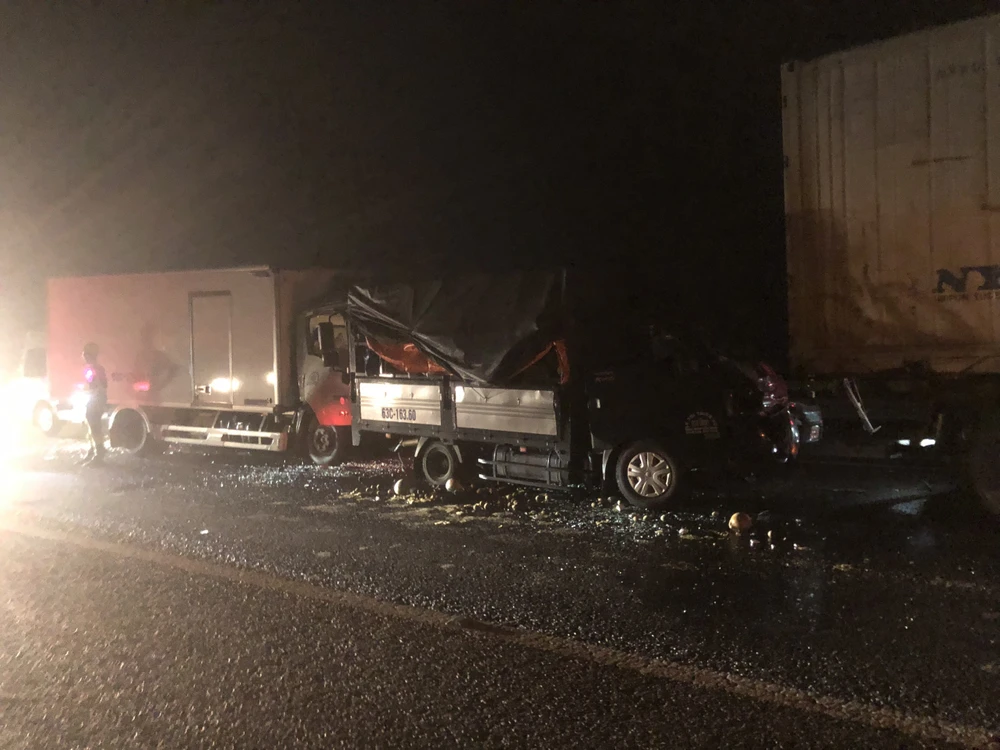 Hiện trường vụ tai nạn. Ảnh: HUỲNH DU