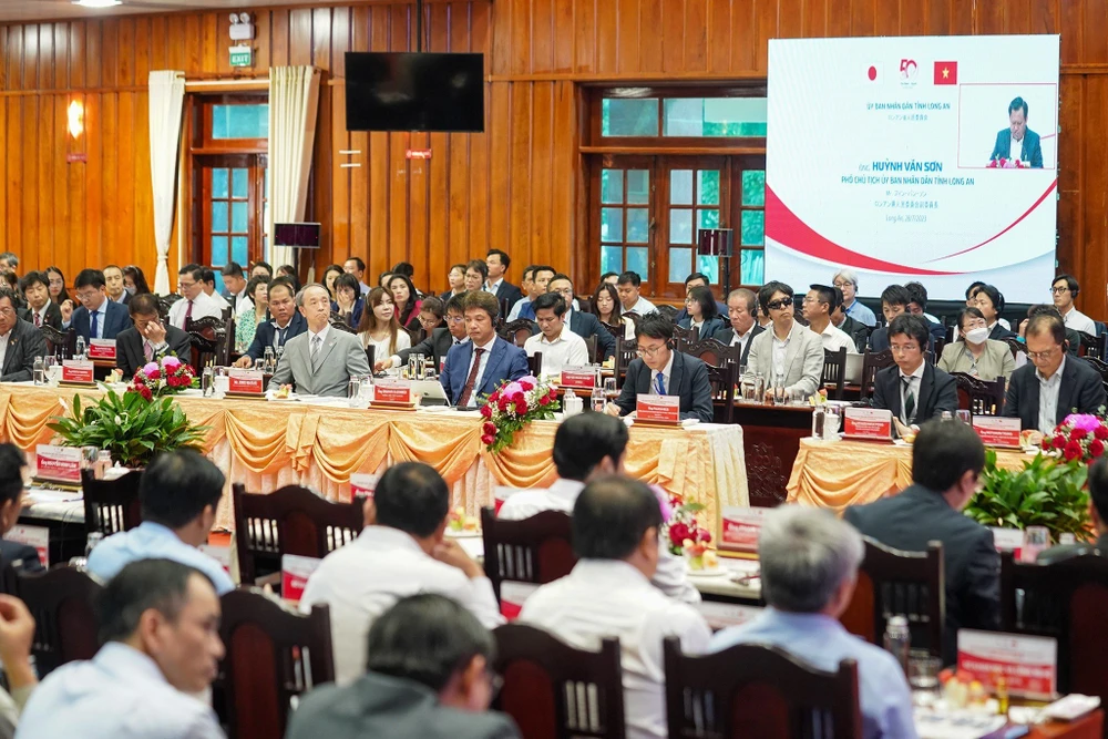 Hội nghị xúc tiến đầu tư Nhật Bản năm 2023 với chủ đề “Long An – Hội nhập và phát triển”. Ảnh: HD