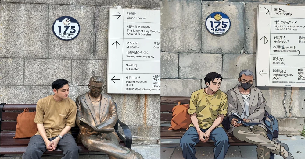 Đang ở Hàn Quốc nhưng ca sĩ Quang Vinh cũng tranh thủ bắt trào lưu đang sôi động tại Việt Nam. Ảnh: Facebook nhân vật.