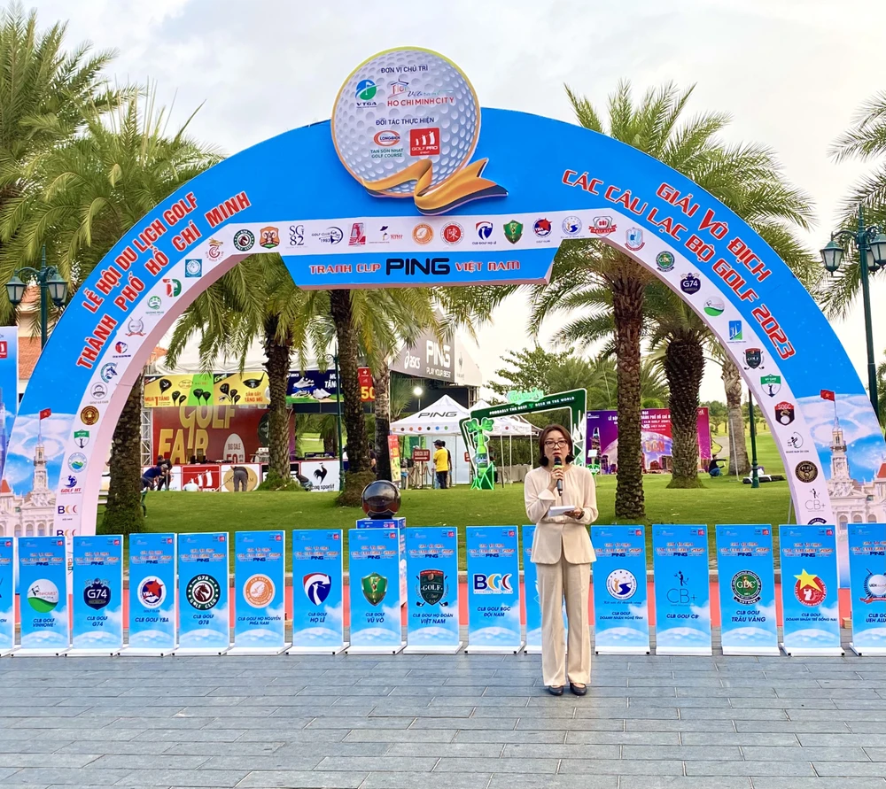 Bà Bùi Thị Ngọc Hiếu, Phó Giám đốc Sở Du lịch TPHCM phát biểu Khai mạc lễ hội Bà Bùi Thị Ngọc Hiếu, Phó Giám đốc Sở Du lịch TPHCM phát biểu Khai mạc lễ hội