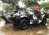 Video: Xe bọc thép sẵn sàng xuống đường ứng phó bão số 6