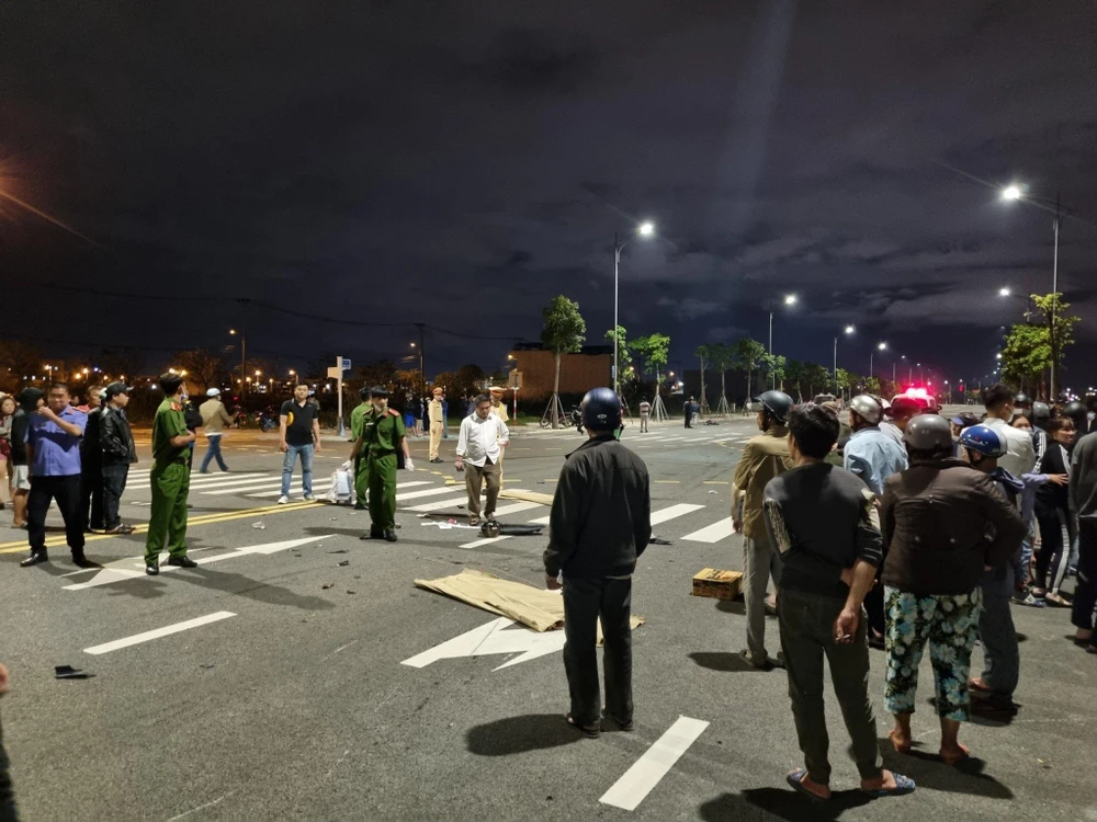 Hiện trường vụ tai nạn. Ảnh: H.H