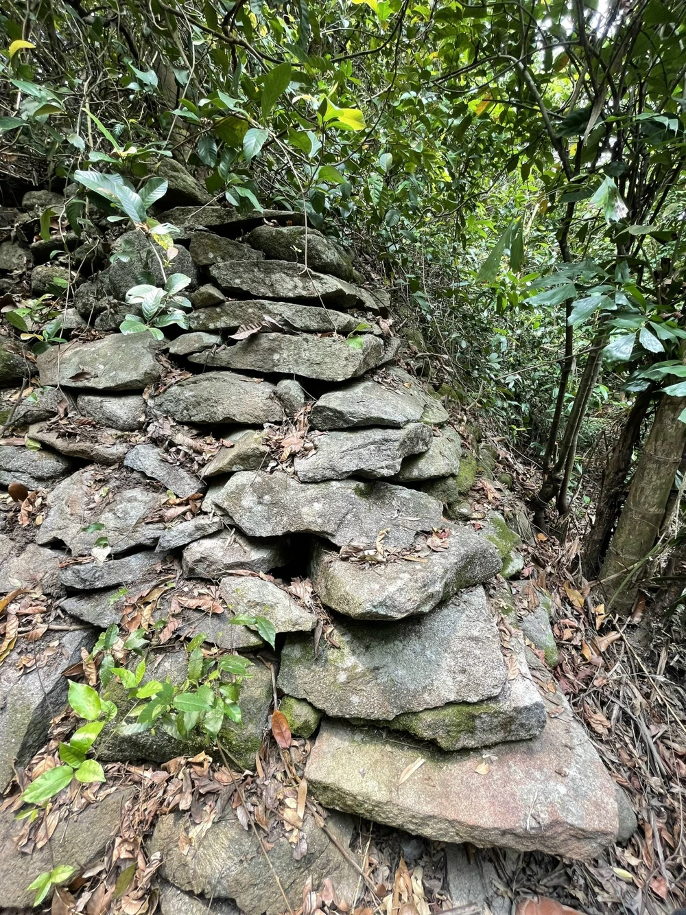 Trạm Nam Chơn được làm bằng đá xếp chồng lên nhau. Ảnh: Tiến sĩ Lưu Anh Rô cung cấp Trạm Nam Chơn được làm bằng đá xếp chồng lên nhau. Ảnh: Tiến sĩ Lưu Anh Rô cung cấp