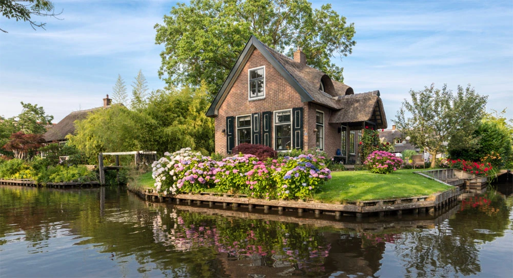 Ngất ngây với những ngôi nhà phủ hoa đầy lối đi ảnh 5