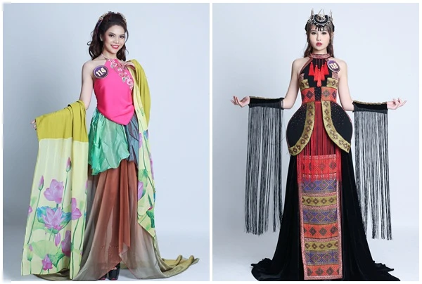 người đẹp của cuộc thi trong các trang phục dân tộc