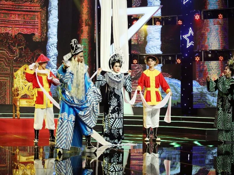 Lê Nguyễn Trường Giang và nghệ sĩ Tú Sương trong Câu thơ yên ngựa.