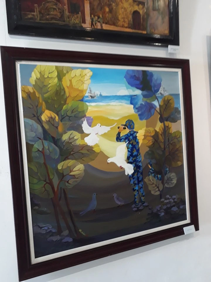 Nét thơ ở triển lãm toàn quốc mỹ thuật về chiến tranh quân đội ảnh 6