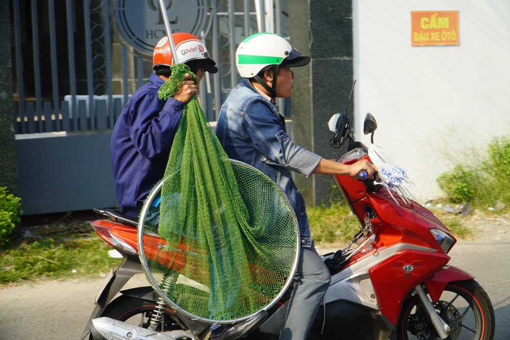 Đến nay, phường đã ra quân được 10 lượt, bắt được hơn 50 trường hợp chó thả rông với tổng số tiền phạt hơn 50 triệu đồng. Ảnh: HUỲNH THƠ Đến nay, phường đã ra quân được 10 lượt, bắt được hơn 50 trường hợp chó thả rông với tổng số tiền phạt hơn 50 triệu đồng. Ảnh: HUỲNH THƠ