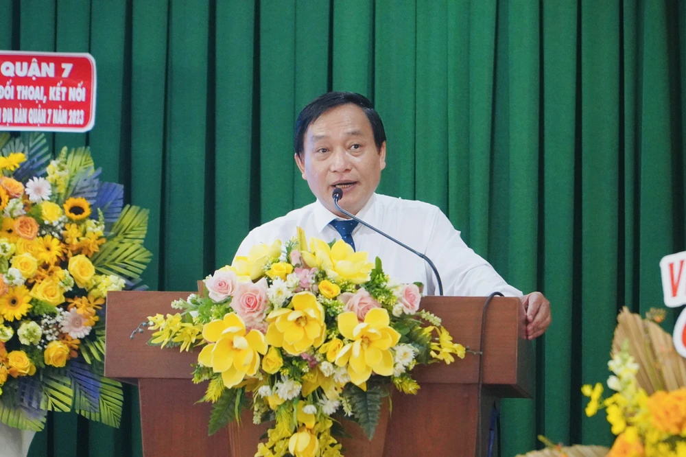 Ông Trần Quốc Xuân, Phó Chủ tịch thường trực UBND quận 7. Ảnh: HUỲNH THƠ