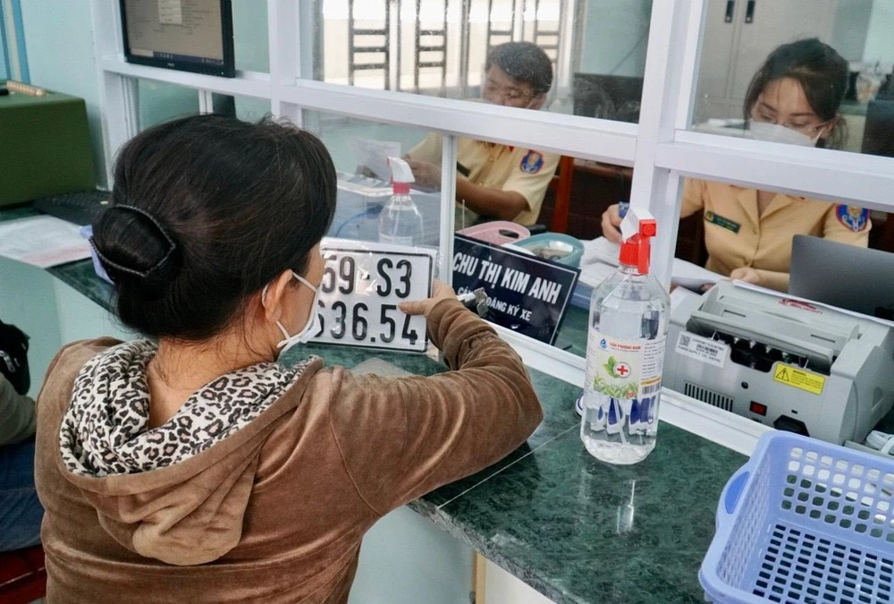 Biển số định danh là biển số được quản lý theo phương thức định danh. Ảnh: BẢO PHƯƠNG