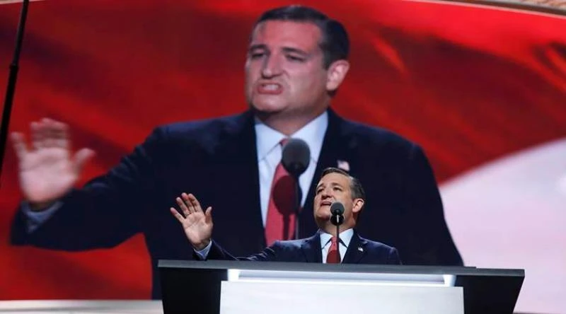 Ông Ted Cruz phát biểu tại đại hội đảng Cộng hòa, đề nghị cử tri Mỹ bỏ phiếu bầu tổng thống theo lương tâm. 