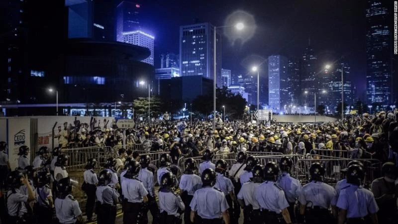 Biểu tình ở Hong Kong năm 2014. 