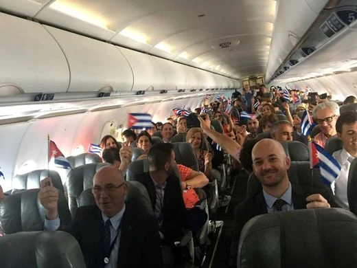 Hành khách trên chuyến bay lịch sử. 